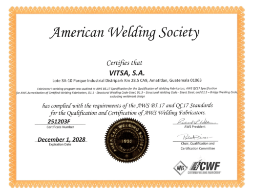 CWF Cert VITSA